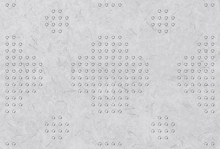 pattern-coated ceiling